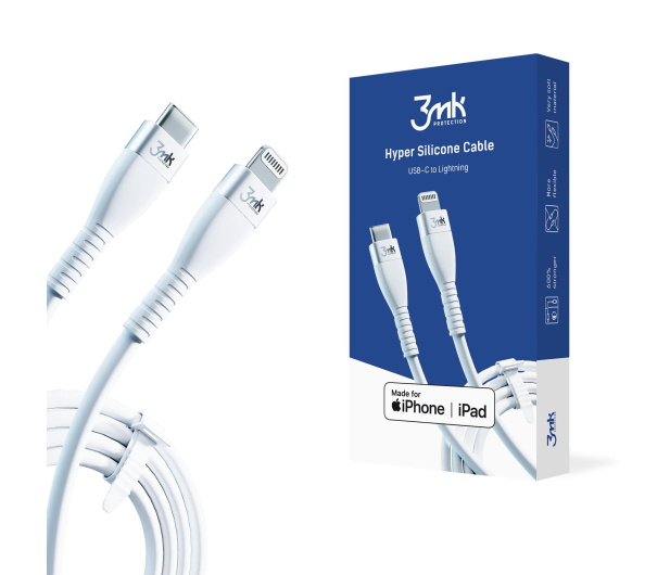 3mk Kabel Hyper Silicone USB-C - Lightning 20W 3A - 726580 - zdjęcie 5